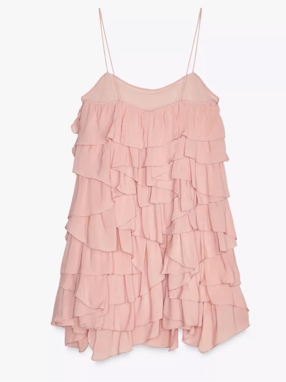 Zara Collection Blush Pink Ruffled Mini Dress - Picture 5 of 8